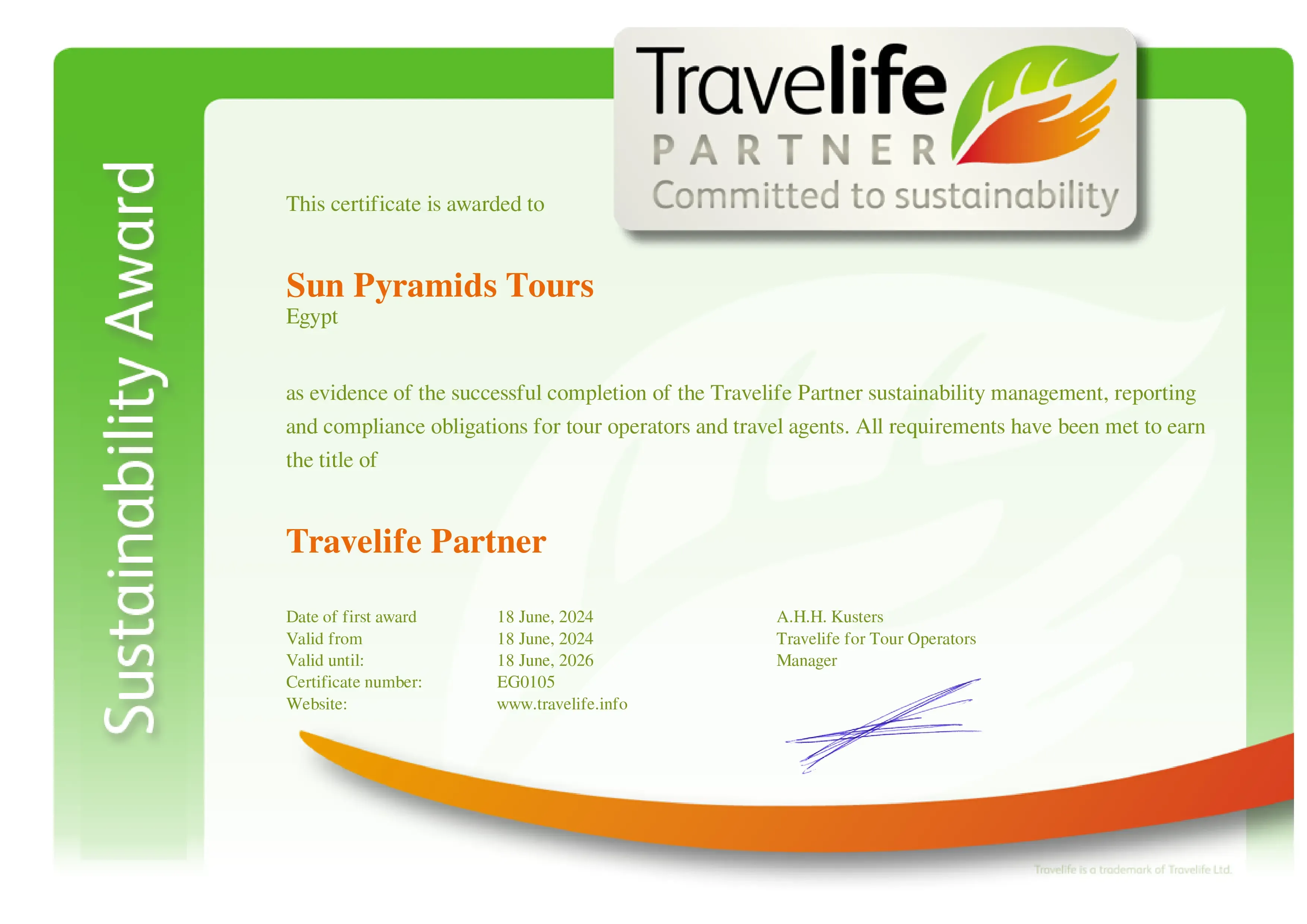 Travelife Certificate